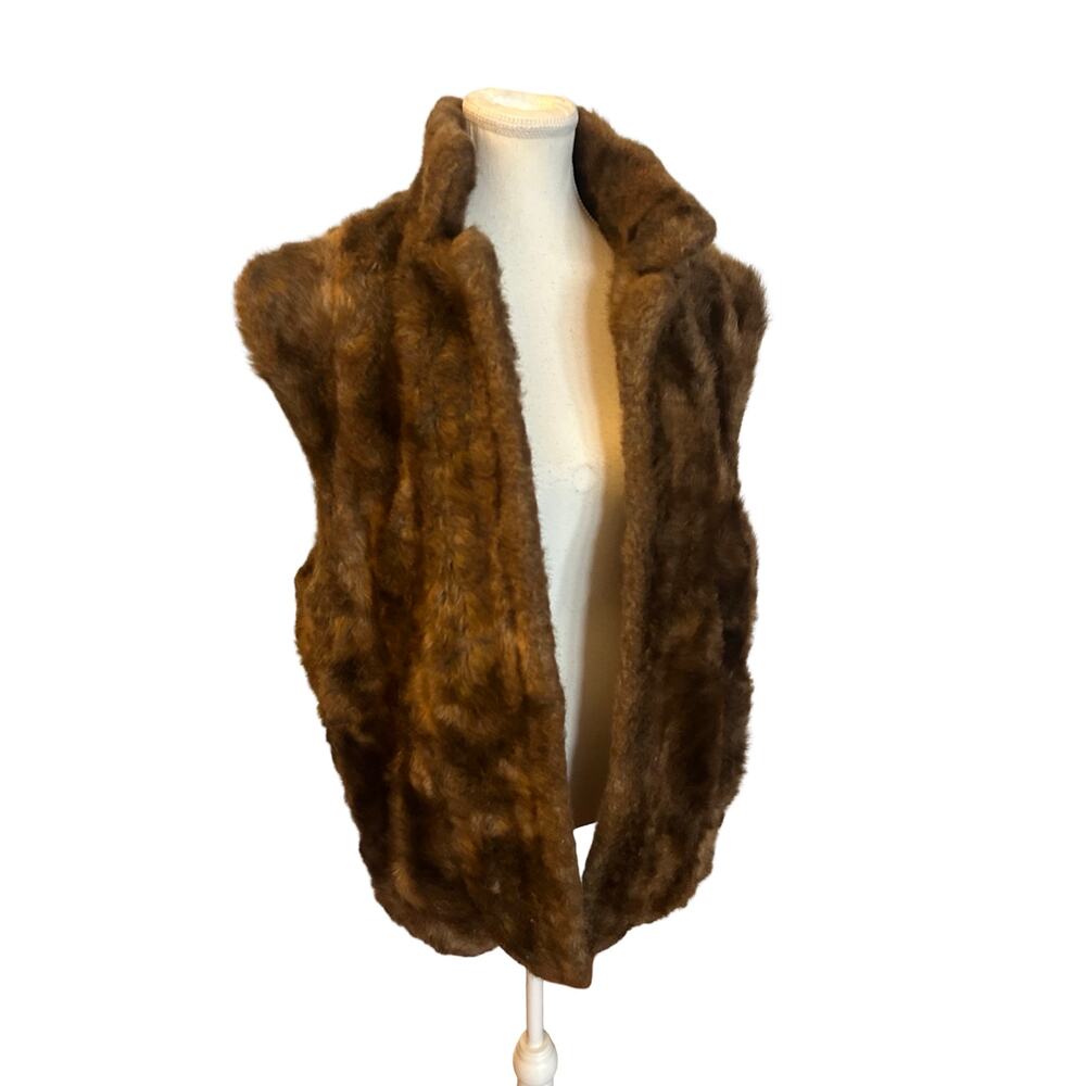 70s Vintage Komitor Faux Fur Vest Made in USA - Picture 4 of 9